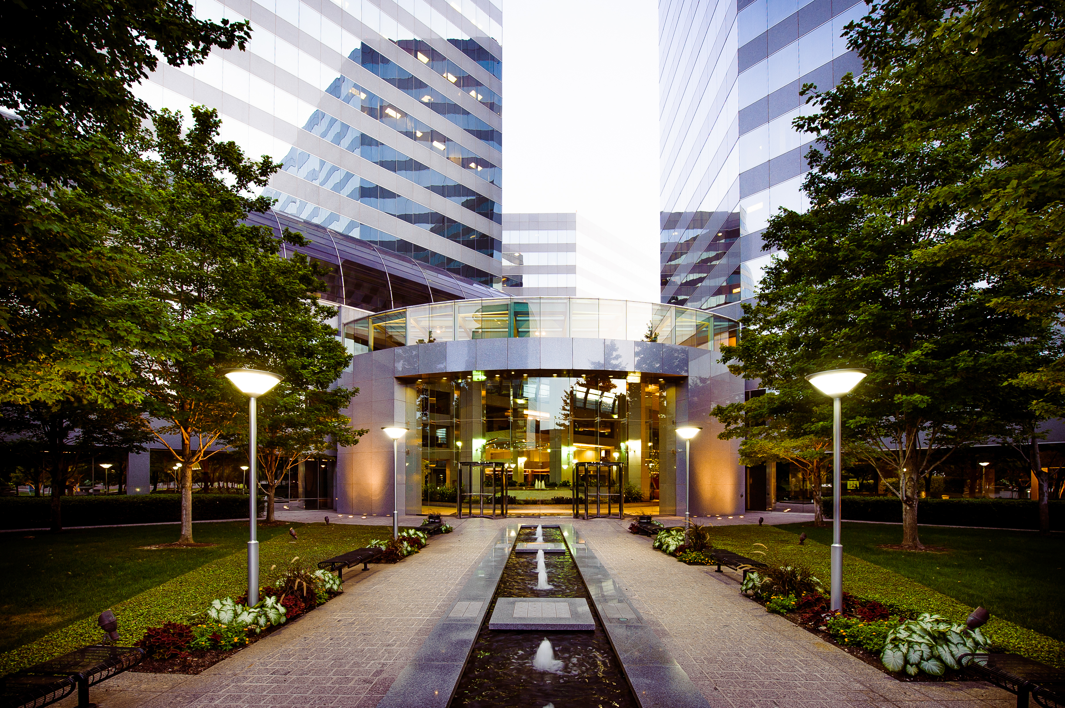 Entryway of office building