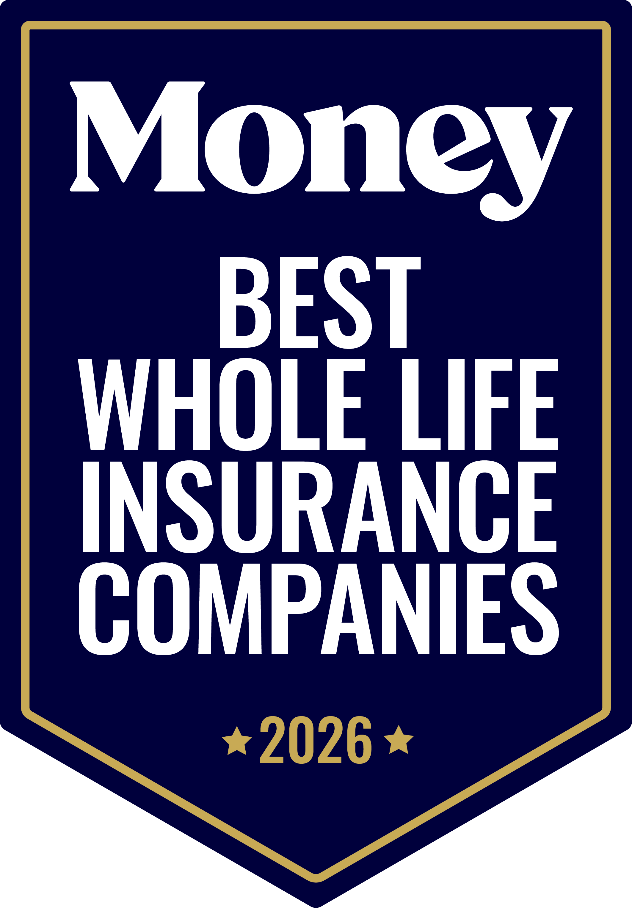 Money.com Best Whole Life Insurance of 2026 Badge