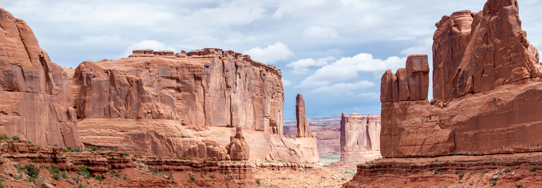 rock formations in Arches National Park​