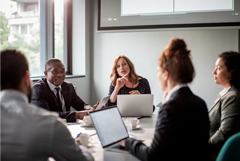 Businesspeople in a meeting