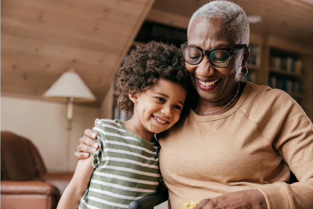 child with grandmother
