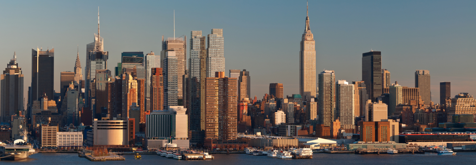 Manhattan skyline viewed from New Jersey