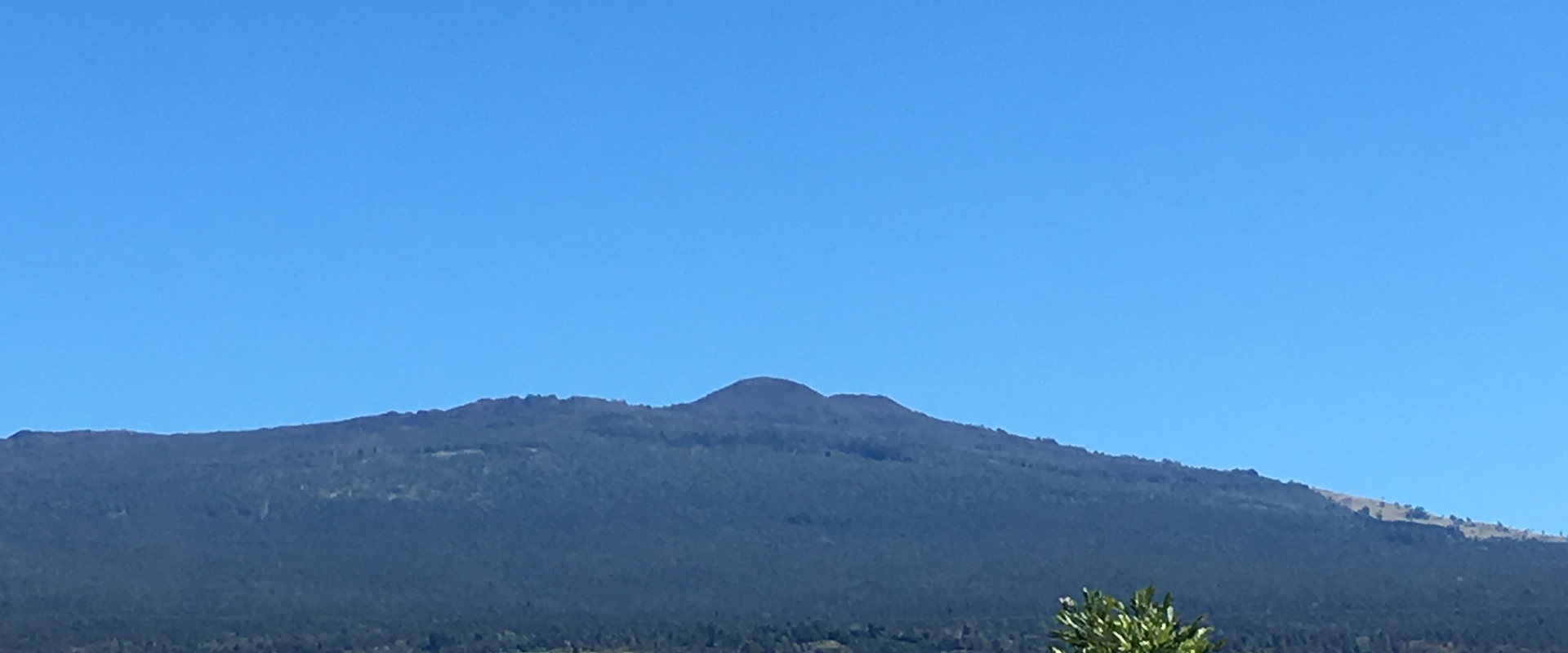 mountain against a blue sky