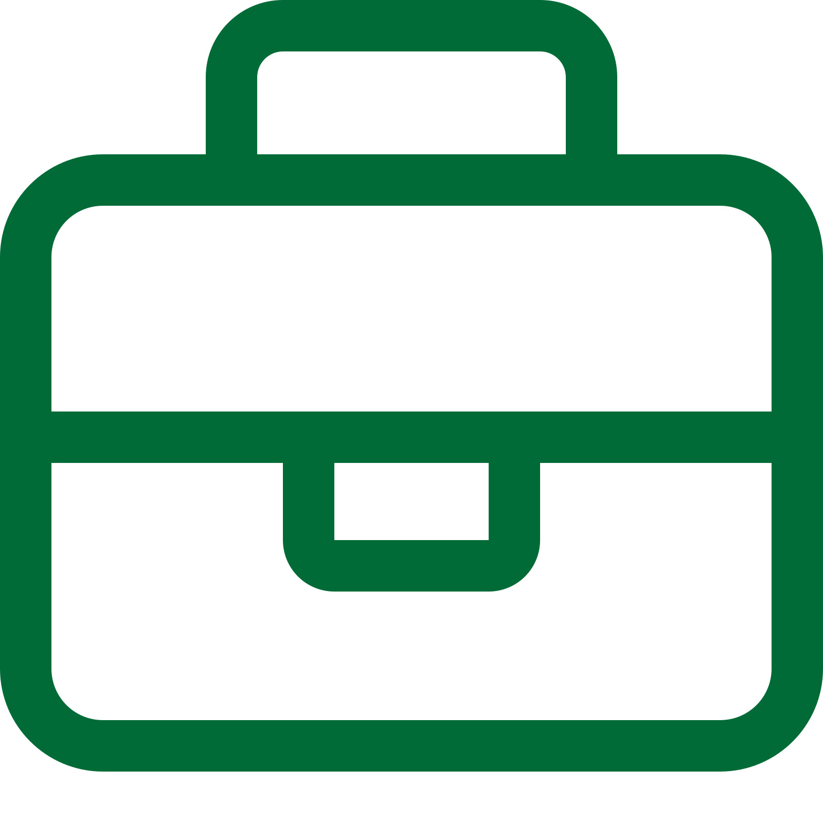 Green briefcase icon