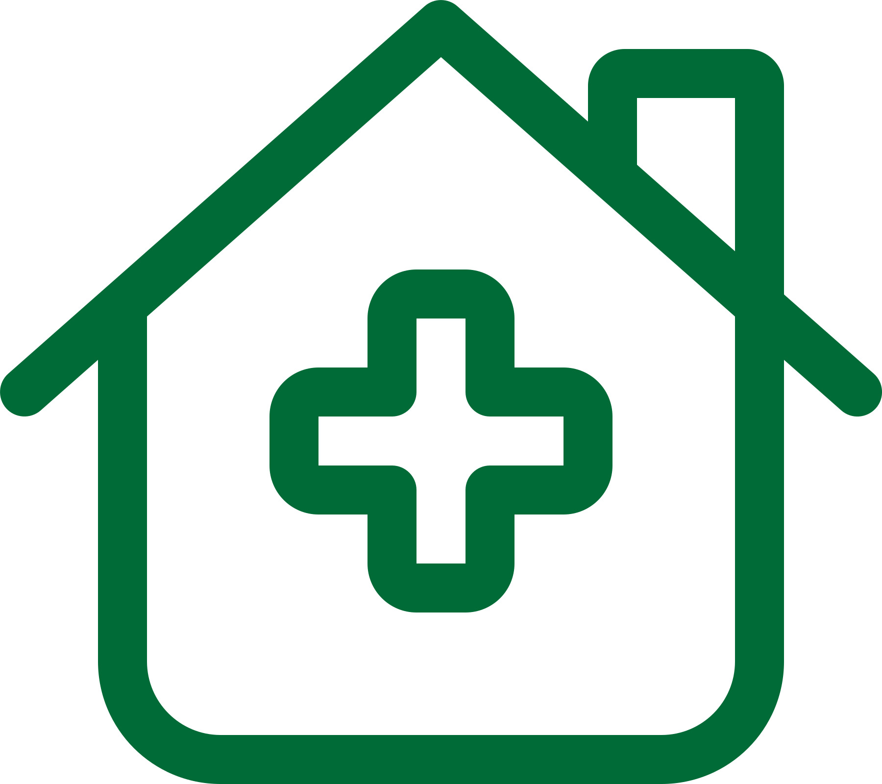 Green doctors office icon