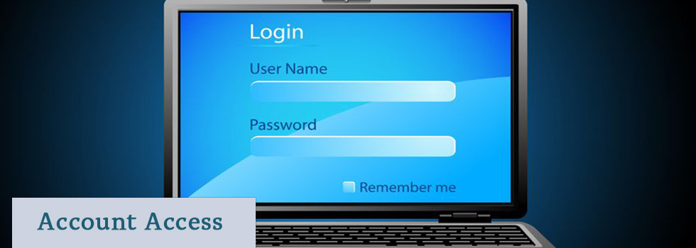 laptop computer showing login screen