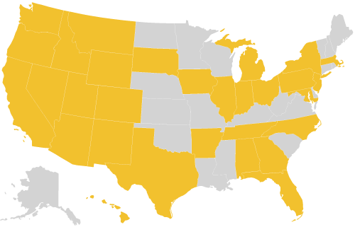Where We Do Business map