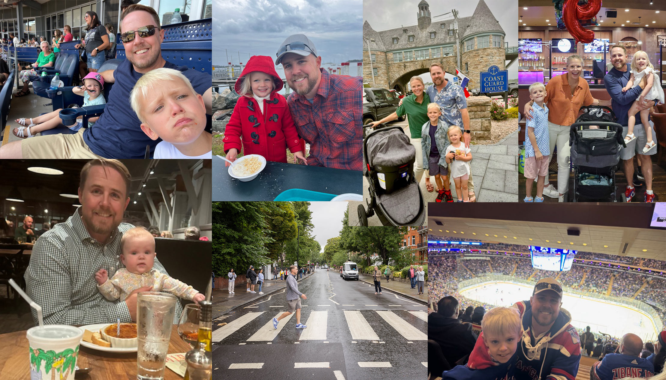 Collage of Mike's personal life photos
