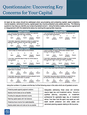File Thumbnail: Questionnaire, Concerns for Your Capital