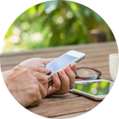 person holding iphone