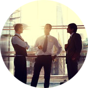 3 businessmen talking