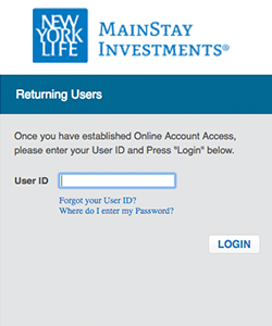 MainStay Funds login