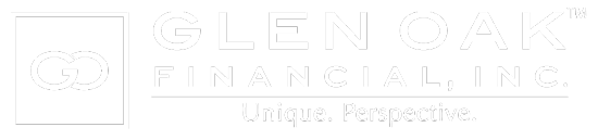 Glen Oak Financial, Inc Unique. Perspective. white logo