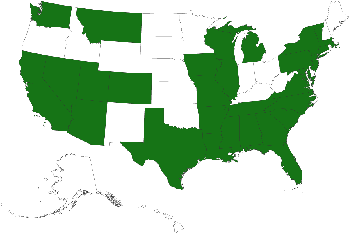 States we're licensed in