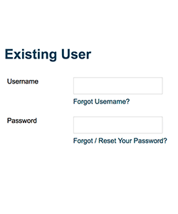 Mainstay login page