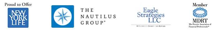 logos: New York Life, The Nautilus Group, Eagle Strategies LLC, and Member MDRT