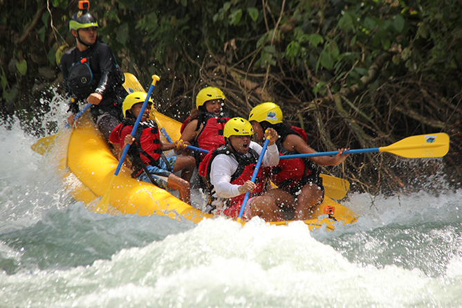 Thompson family whitewater rafting