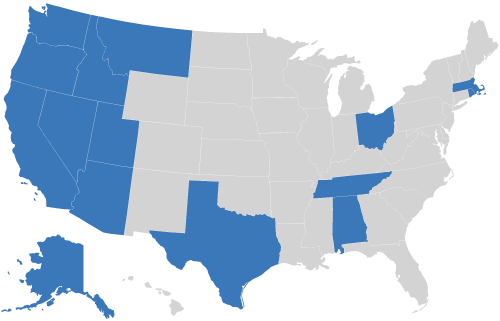 USA map where we do business