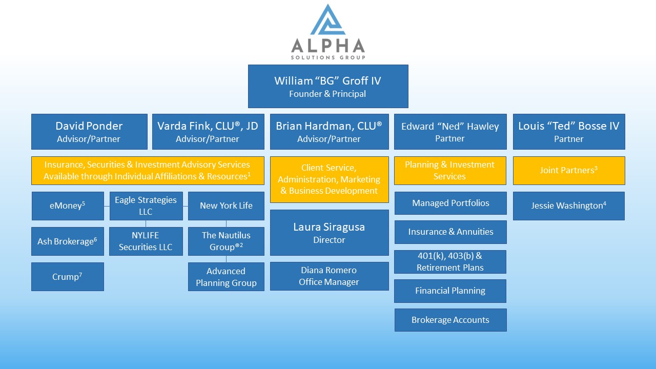 Alpha Solutions Group organization chart