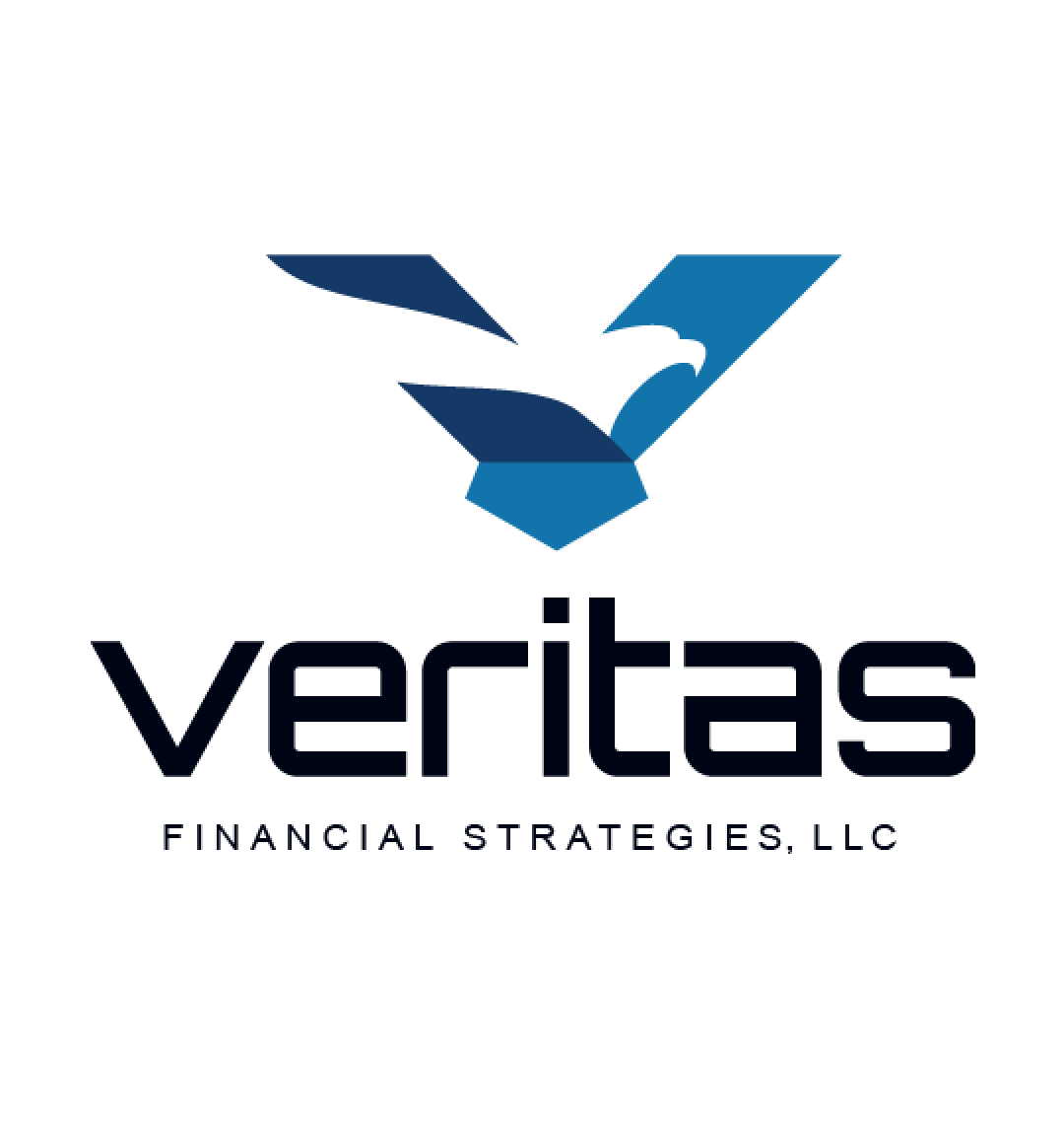 Veritas Financial Strategies Logo White Shield Background