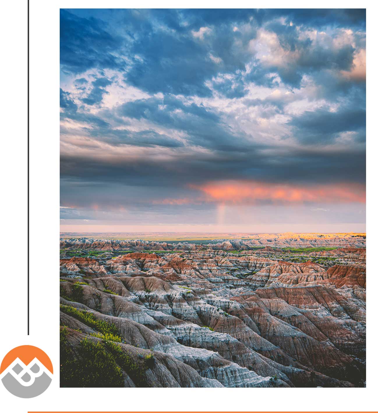 mountain range during sunset in SD