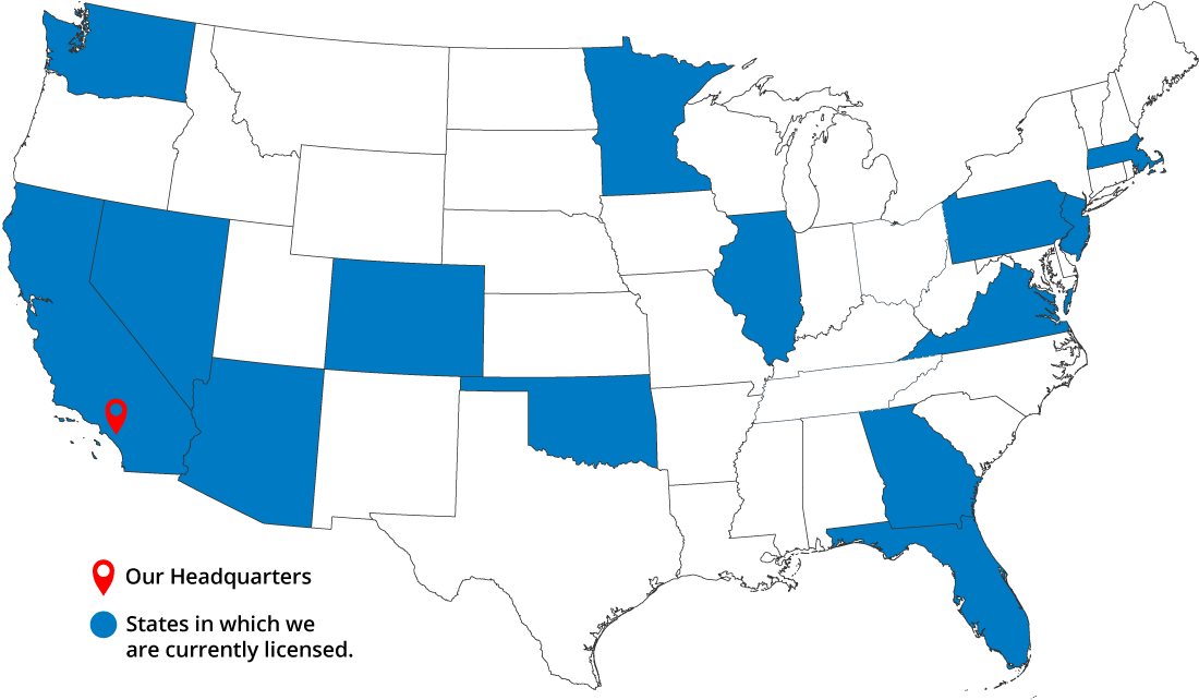 Map of Licensed Locations