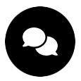 Icon of two talk bubbles