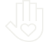 Icon of a hand with a heart in the middle of the palm 