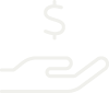 Hand money icon
