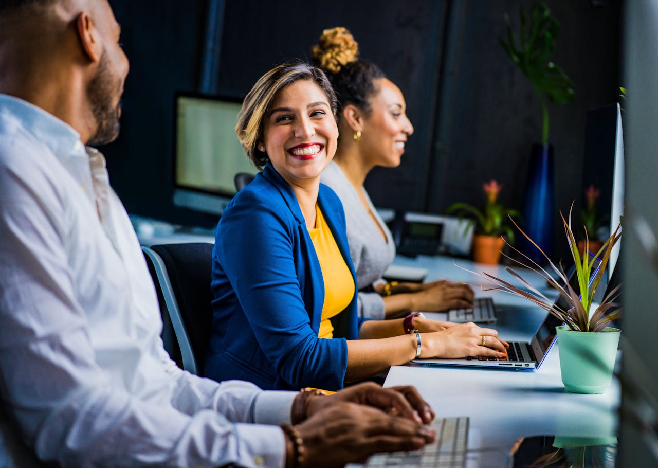 Employees working