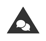 Icon of two talk bubbles