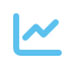 Icon of a graph with a stat line