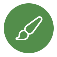 Icon of a paintbrush