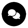Icon of two talk bubbles