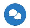 Icon of two talk bubbles