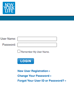 Client Login - NYL Annuities - Screenshot of login