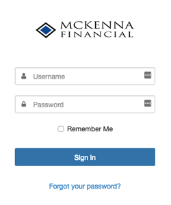 Login Screenshot - eMoney 