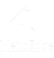 MetroEdge logo - white