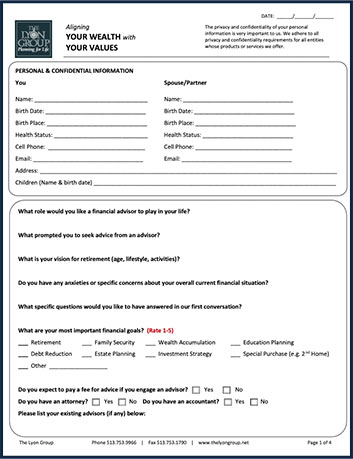 Confidential Questionaire
