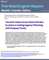 You Don’t Have to be a Rock Climber to Leave a Lasting Legacy: Planning with Purpose Trusts