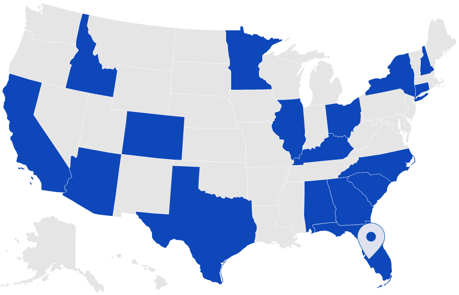 Where We Do Business map