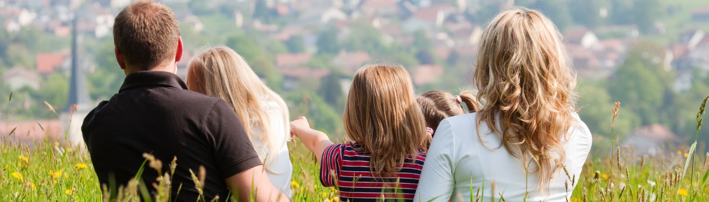 View of Family From Behind Image