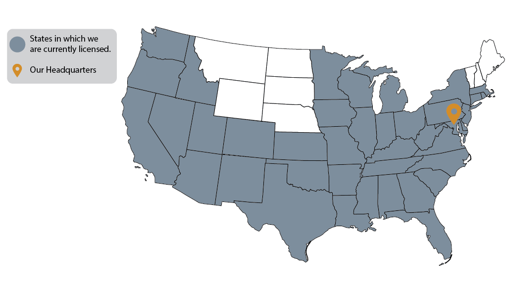 Map of USA States SFA Does Business In Graphic
