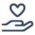 hand holding heart icon
