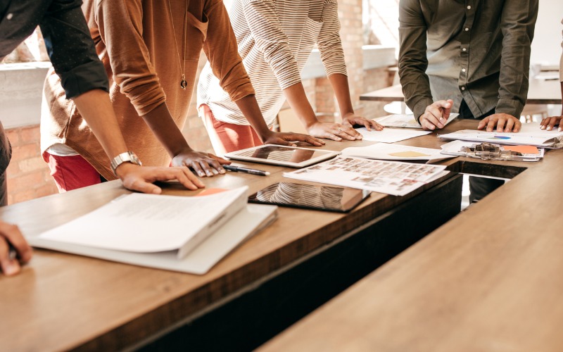 Group at Meeting Table Image