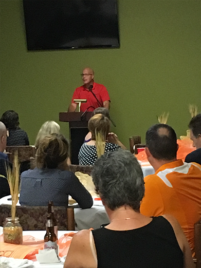 Hunger Action Month Wes delivering speech