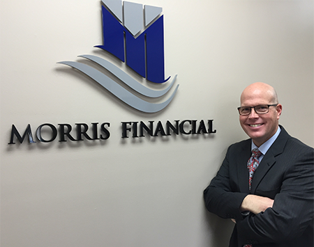 Morris Financial sign with Wes Morris