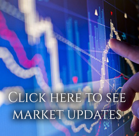 financial data screen text: click here to see market updates