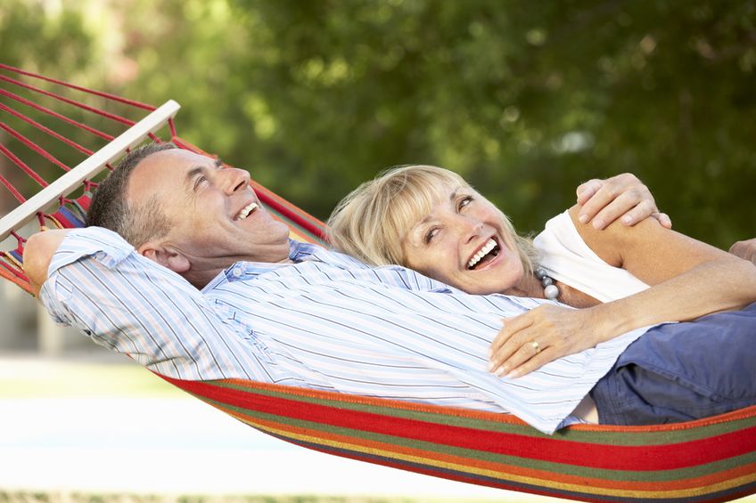 Husband and Wife in Hammock Image