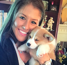 Girl Hugging Puppy Image